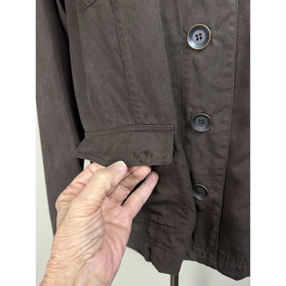 Christopher & Banks Women's Jacket Button Up Brown Sz M Lightweight Pockets - Picture 3 of 16
